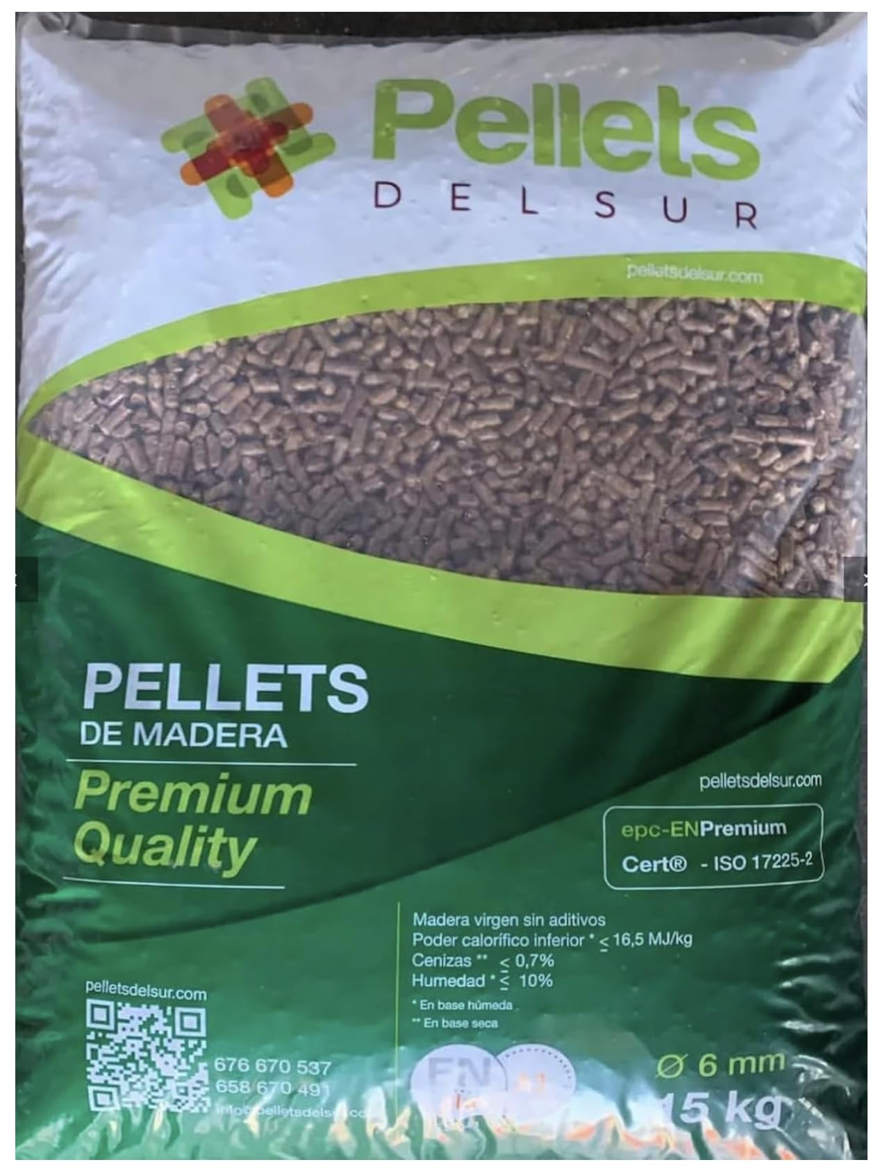 Saco pellets 15 kg. Pellets para Estufas. Pellet de Madera 100% válido para Estufa de leña y/o Todo Tipo de Dispositivos operados con Pelle TS. Quemador de Pellet.
