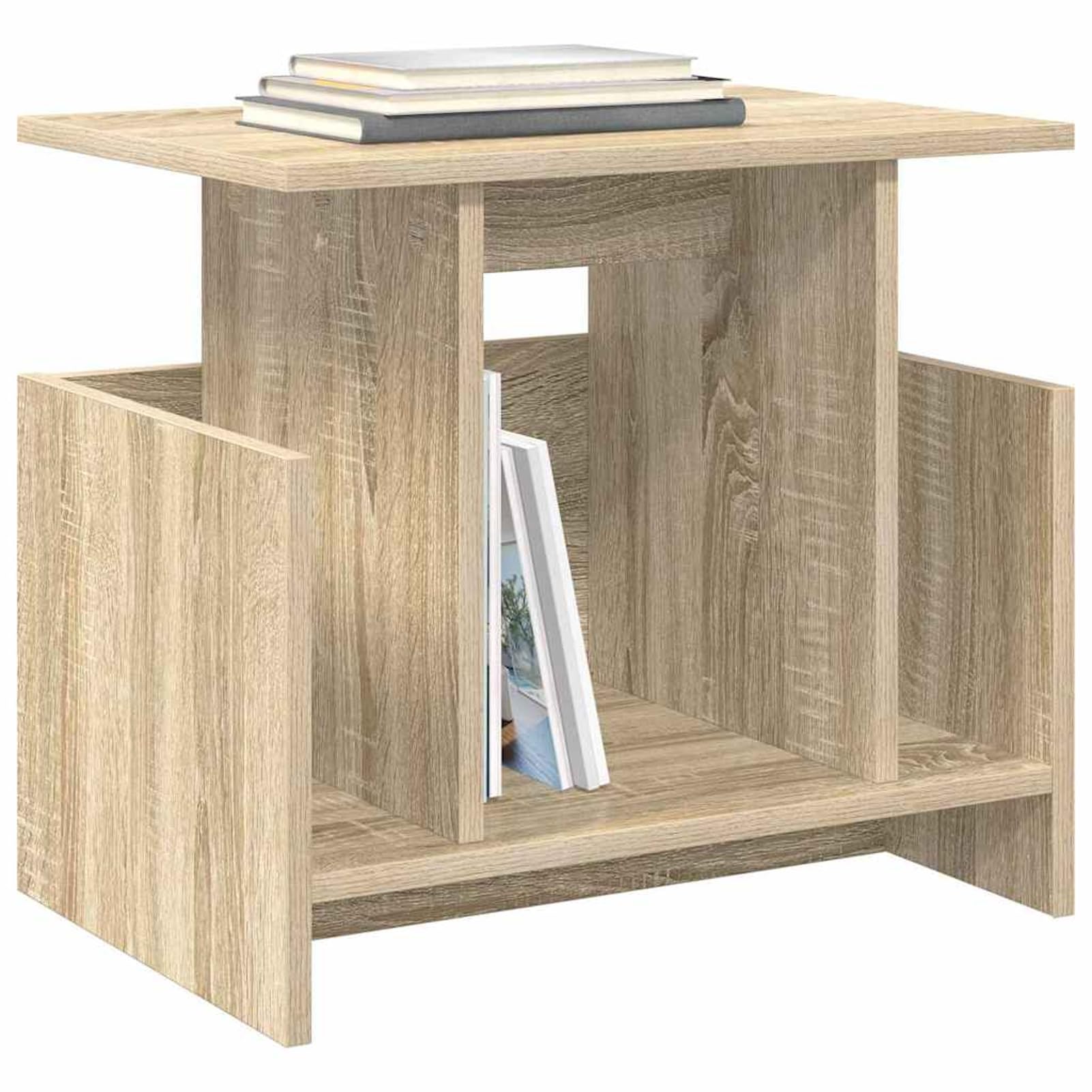 Gecheer TV-Ständer Sonoma-Eiche 50 x 35 x 45 cm Holzwerkstoff, Fernsehschrank Fernsehtisch TV-Lowboard für Wohnzimmer Home-Cinema Gamerzimmer891004