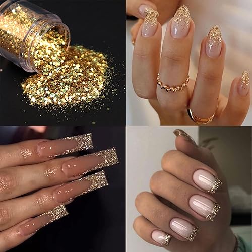 Miniatura 4 de VOTACOS Diamantes de imitación para arte de uñas, diamantes de imitación de parte trasera plana, dijes de uñas dorados, múltiples formas,