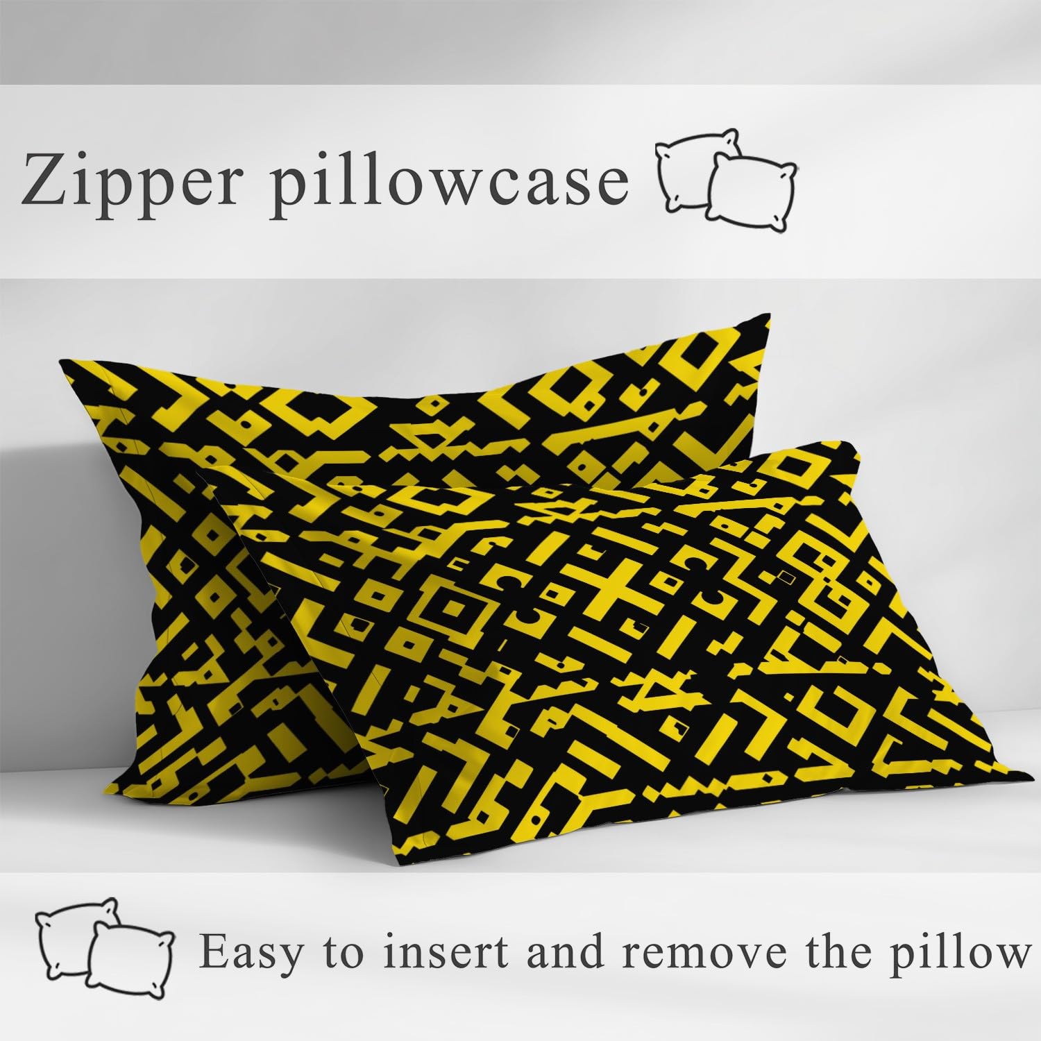Nowoczesne geometryczne prześcieradło z gumką żywe żółte kwadratowe w kształcie litery X zestaw pościeli 30 cm głęboka kieszeń mikrofibra oddychające prześcieradło pojedyncze dla dzieci nastolatków