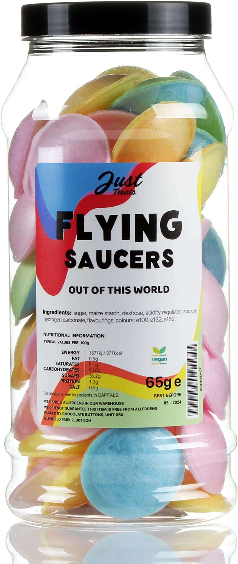 Flying Saucers Gift Jar from the A-Z Retro Sweet Shop Collection…