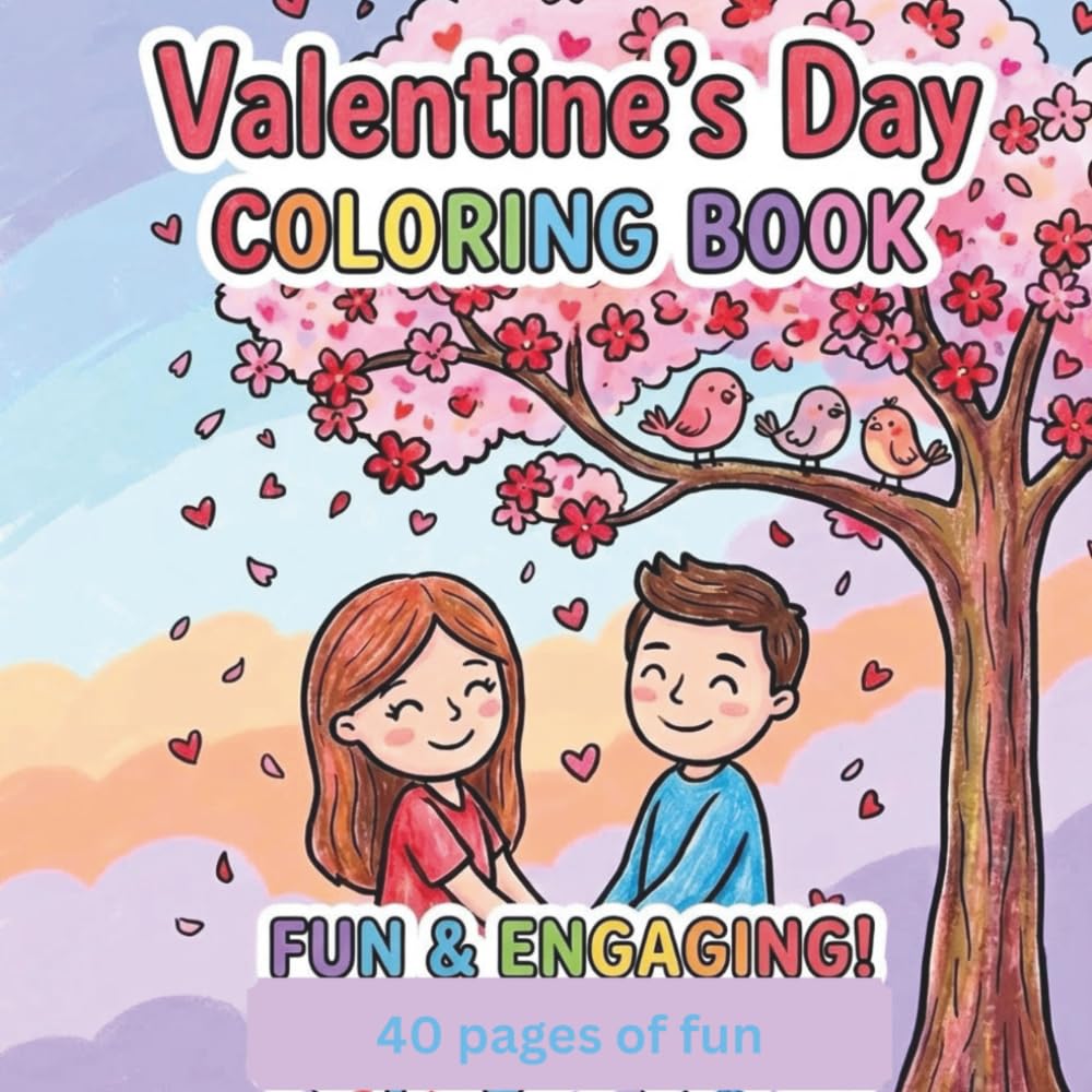 VALENTINES DAY COLOURING BOOK: Hours of relaxing fun and entertainment with 40 stunning images for all ages