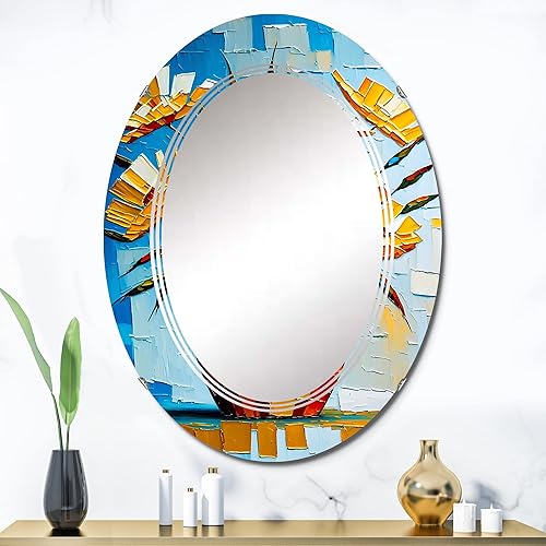 Miniatura 2 de DesignQ Still Life - Espejo de tocador, espejo de baño, espejo de pared para sala de estar, dormitorio, espejo ovalado, grande, 20 x 30 pies, 24 x
