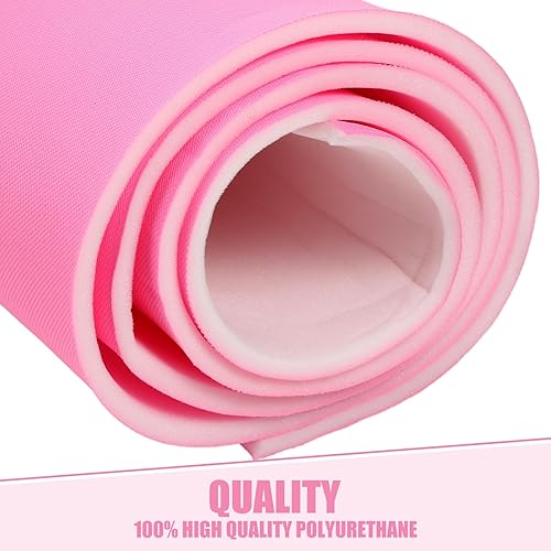 Miniatura 6 de Cojín de espuma de polietileno de 59 pulgadas de ancho, 3 yardas de largo, espuma gruesa, relleno de espuma personalizable (rosa, 12 pulgada de
