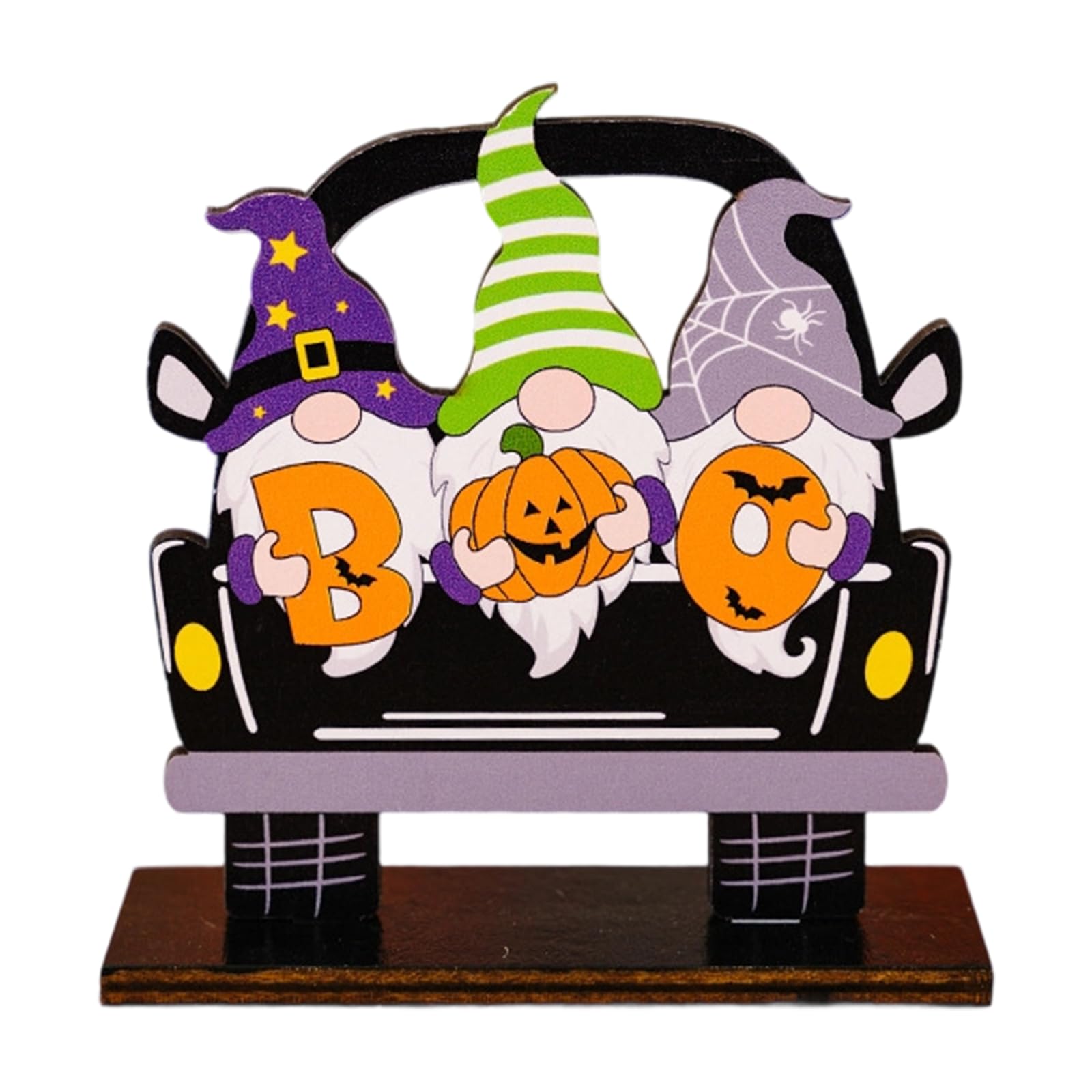 Xjdzineq Wood Car Dashboard Figurine Halloween Gnomes Theme Unique Interior Decoration Halloween Decoration
