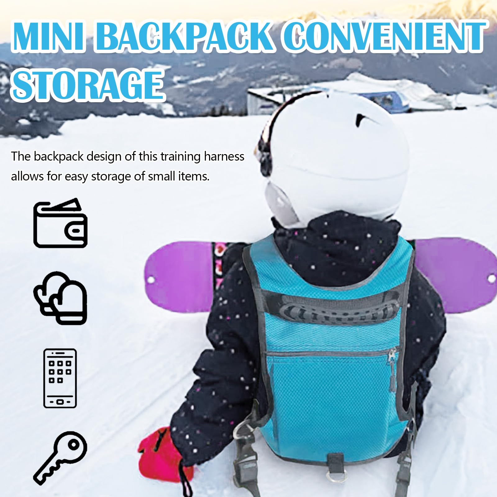 Sangle Ski Enfant Harnais Ski Enfant - Contrôle Vitesse Et Virages