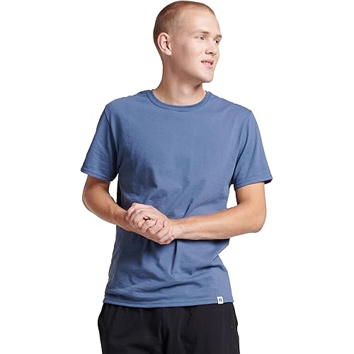 Russell Athletic Mens Dri-Power Short Sleeve Tees, Moisture Wicking, Odor Protection, UPF 30+, Sizes S-4x