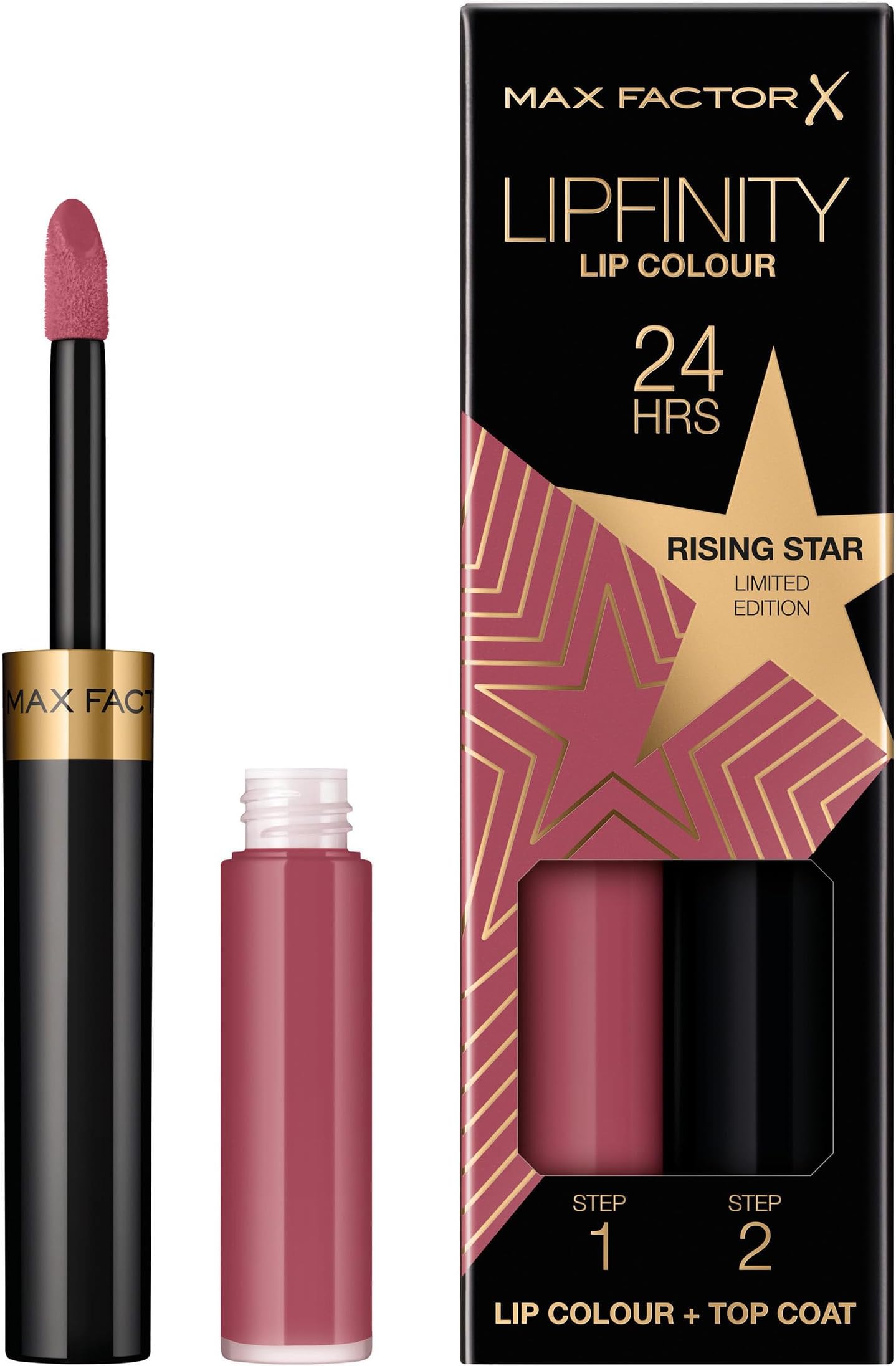 Lipfinity Rising Star, Long-Lasting, Two Step Lipstick, Vibrant Colour, Hydrating, Lasts 24 Hrs, Matte Lip Colour With Glossy Top Coat, 4.2g