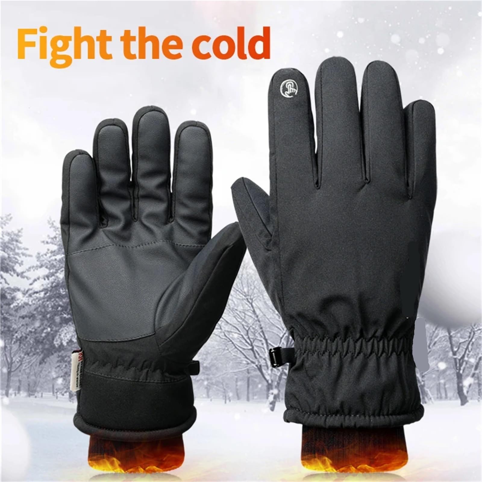 1 par de guantes invierno for escalada al aire libre, impermeables motocicleta hombre y mujer, térmicos ciclismo Snowboard Para MontañIsmo