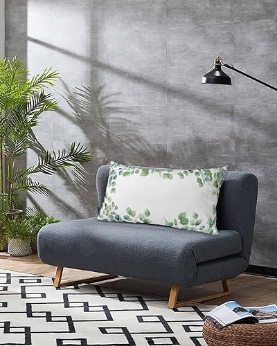 Miniatura 3 de Fundas de almohada de primavera y verano, con hojas de oro verde, tamaño King, fundas de almohada suaves decorativas para sofá de cuerpo largo