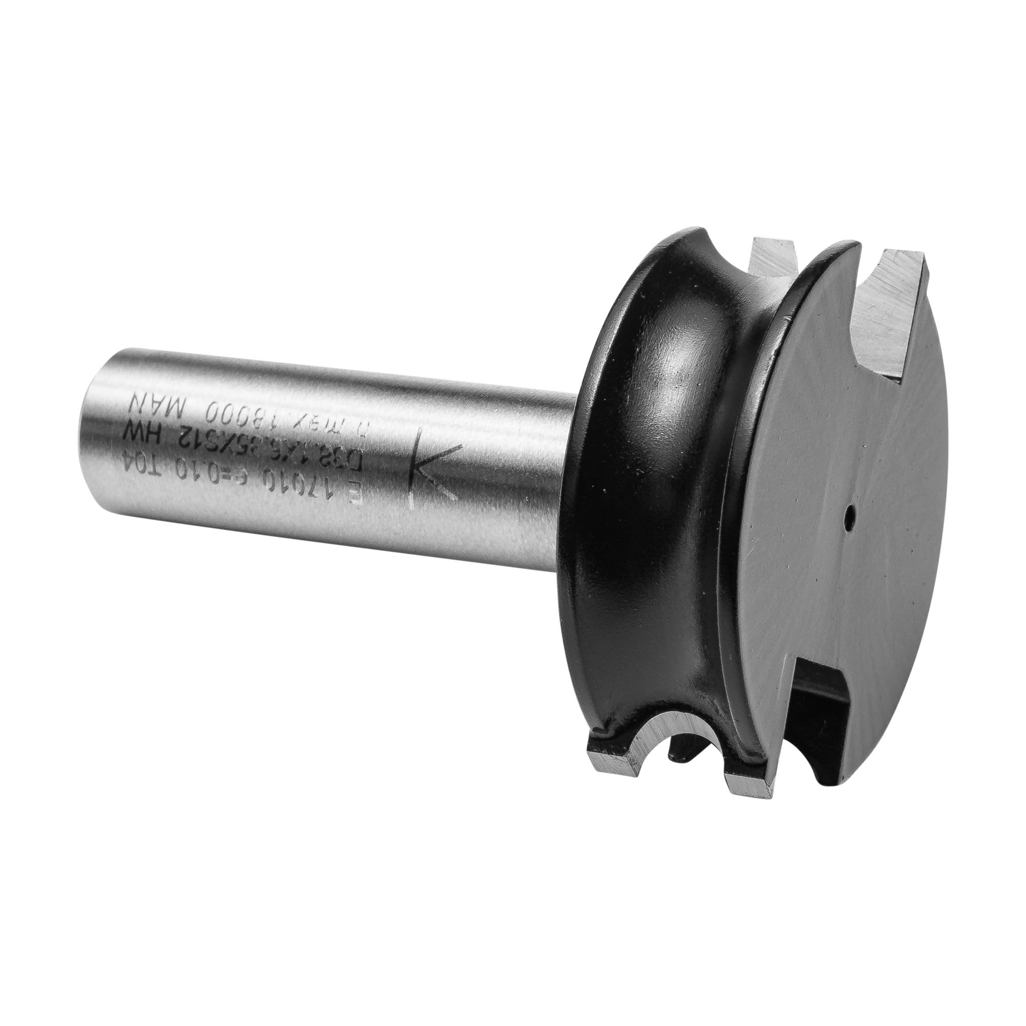 ENT 17010 Fresa redonda convexa, en carburo, Vástago (S) 12 mm, Diámetro (D) 38,1 mm, NL 6,35 mm, R 3,18 mm, SL 40 mm