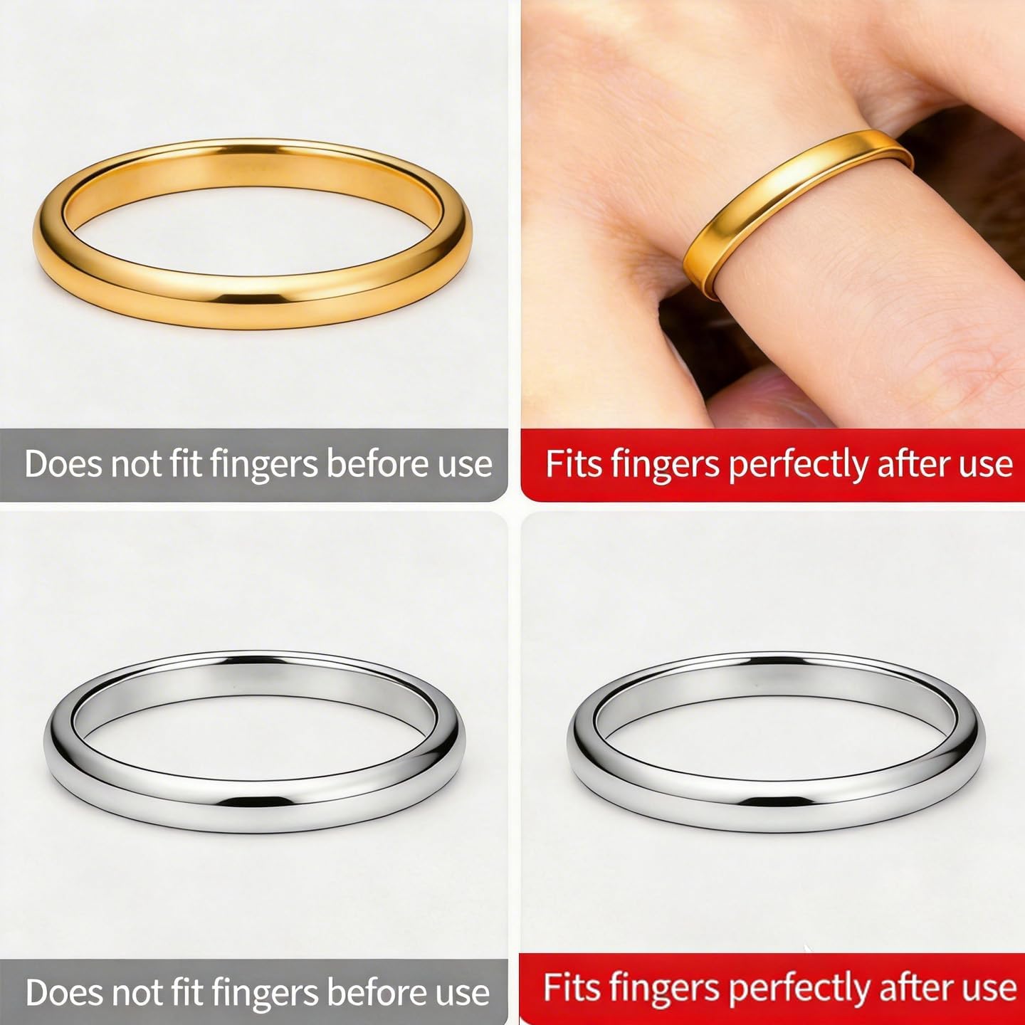 PTKTLAM Professional Steps Ring Stretching and Shrinking Tool - Jewelry Ring Expander for Size Adjustment, Includes 16 Shrinking Dies in an Adjustable Size Set - Jewelry Repair: Ring Sizer