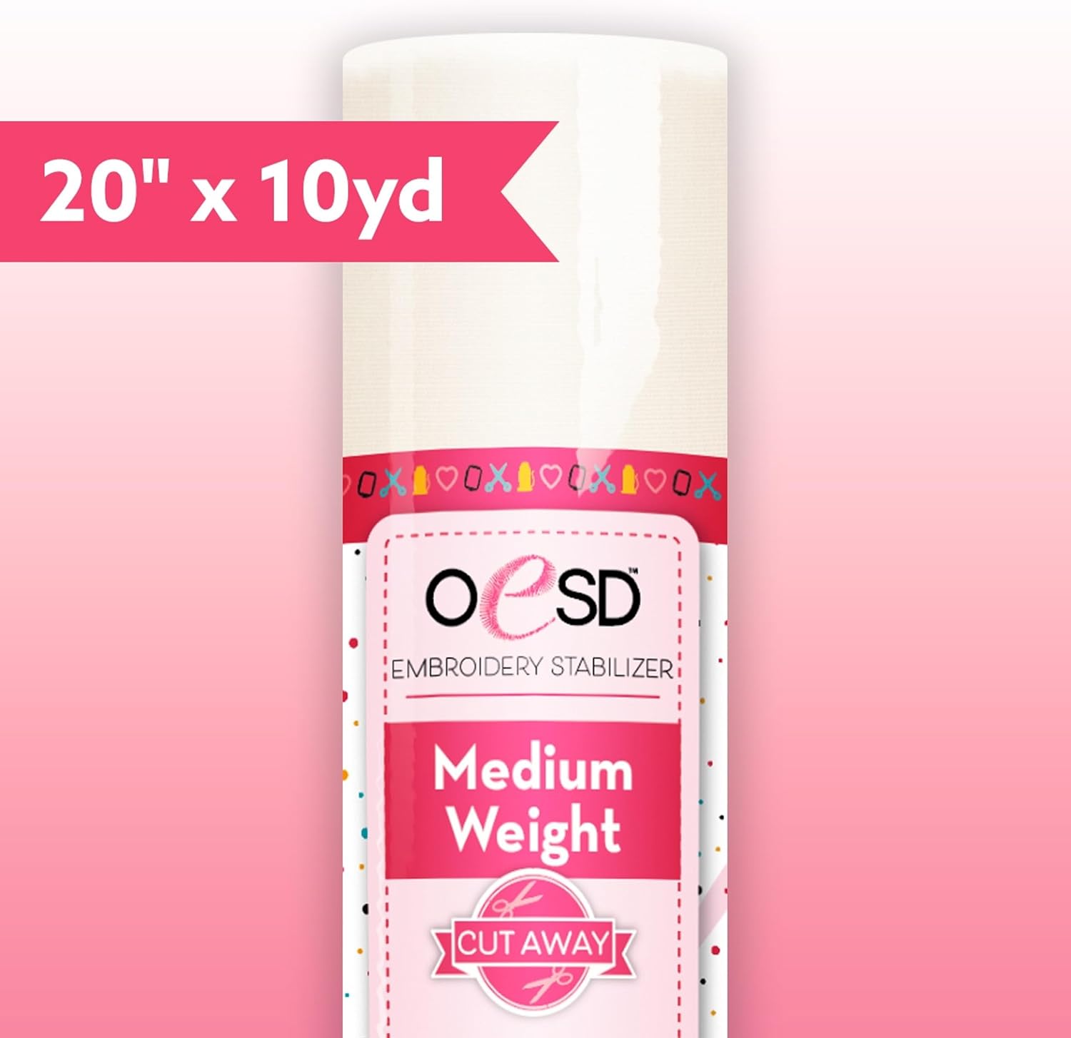 OESD Medium Weight Cut Away Embroidery Stabilizer 20" x 10 Yd Roll