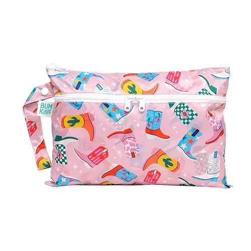 Miniatura 12 de Bumkins Bolsa impermeable para bebé, viaje, traje de baño, pañales de tela, piezas de bomba, piscina, playa, ropa de gimnasio, artículos de tocador,