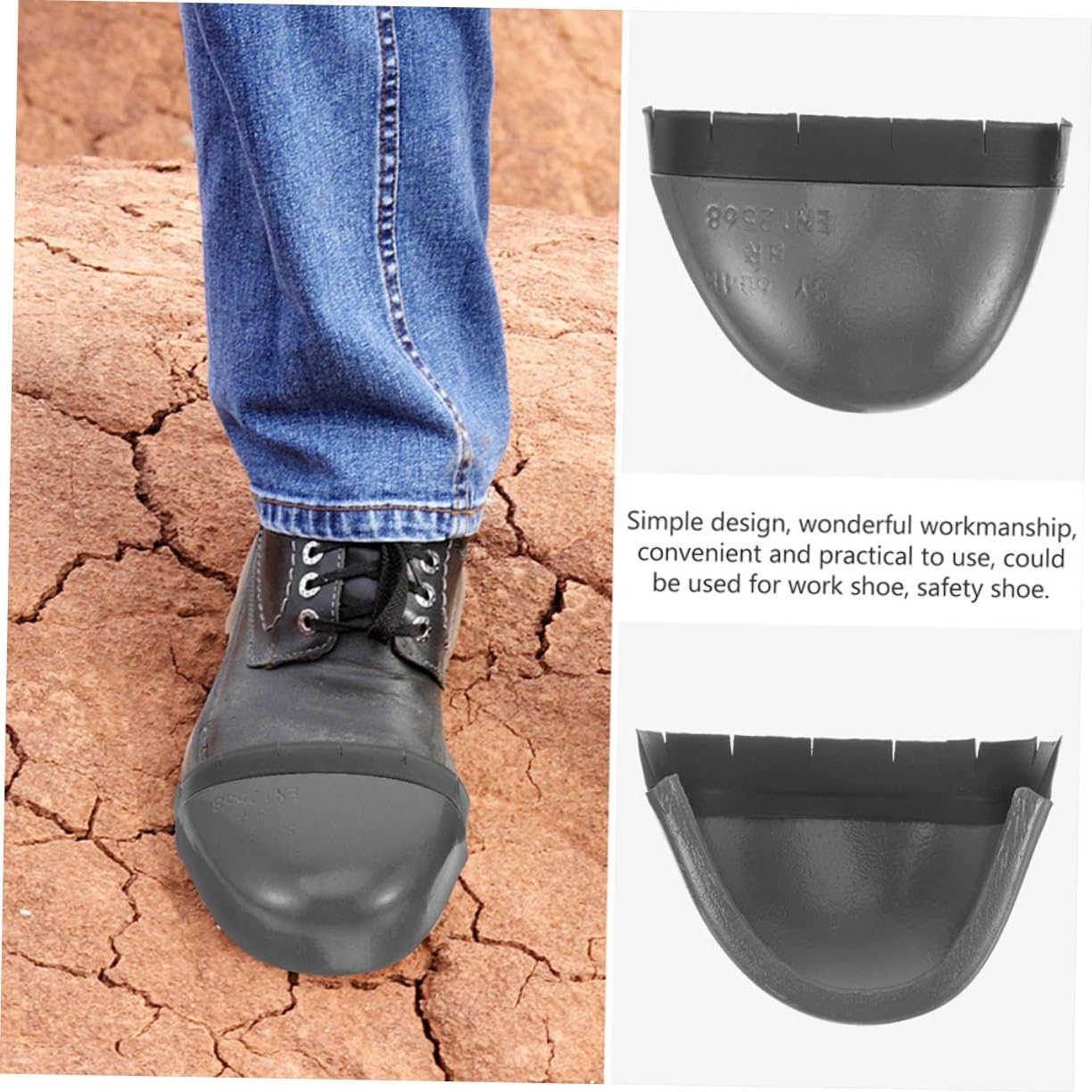 SMASOLO Men Safety Shoes Toe Covers Caps for Work Shoes Lightweight Protection