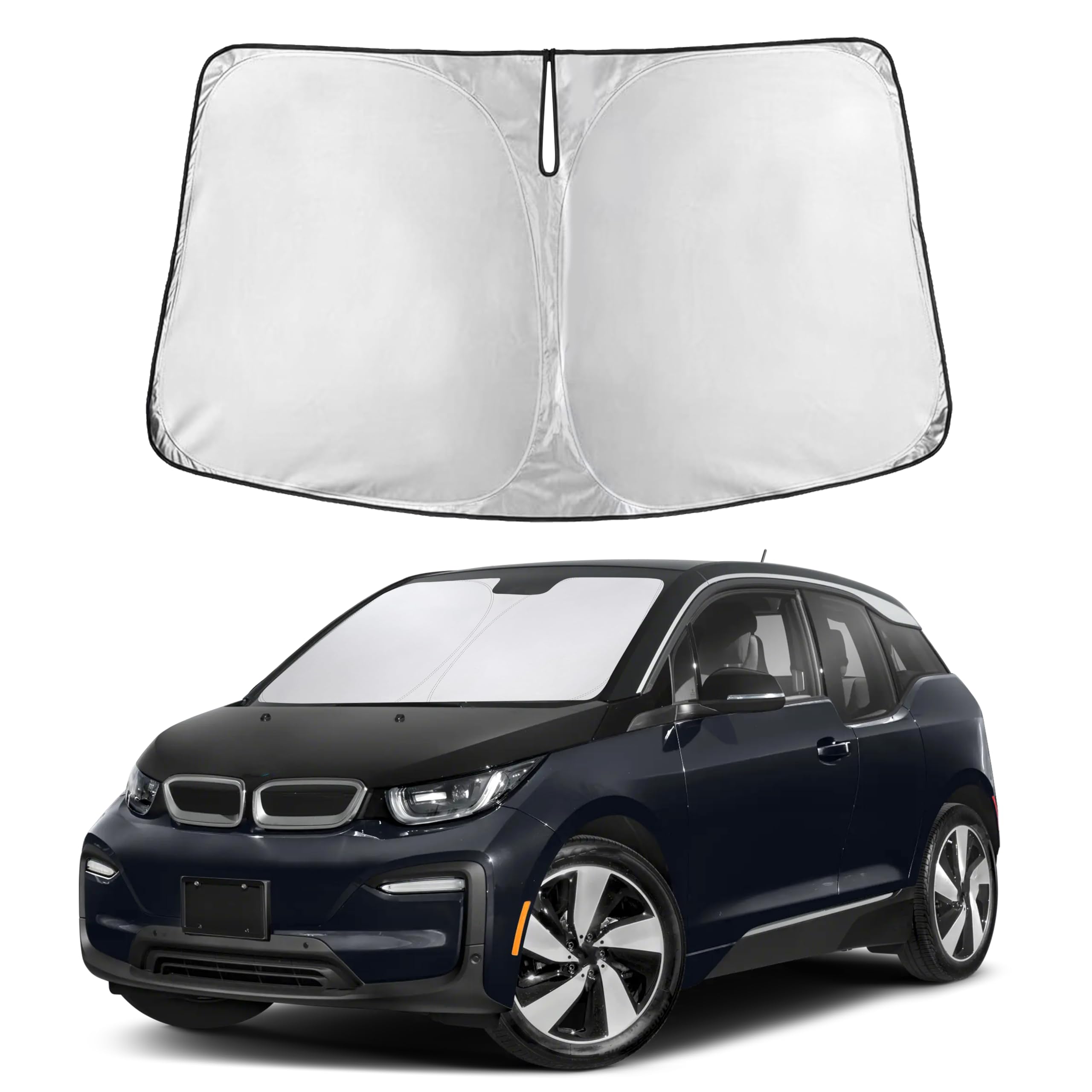 Autovir Windshield Sun Shade Fit for 2014-2020 2021 2022 BMW I3 Sunshade, Front Car Window Shades Sun Visor, Blocks UV Rays & Heat, Car Accessories Fit for Bmw I3 2014-2022