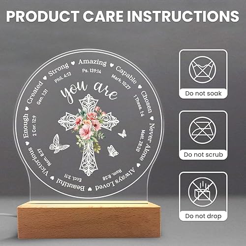 Miniatura 9 de SANDJEST Luz nocturna acrílica para la pérdida de la madre  You Left Me Beautiful Memories regalos de condolencias  Recuerdo de luces nocturnas