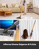 VACTechPro 60KPa/600W/7M Aspirapolvere con Filo,Scopa Elettrica con Filo - 5