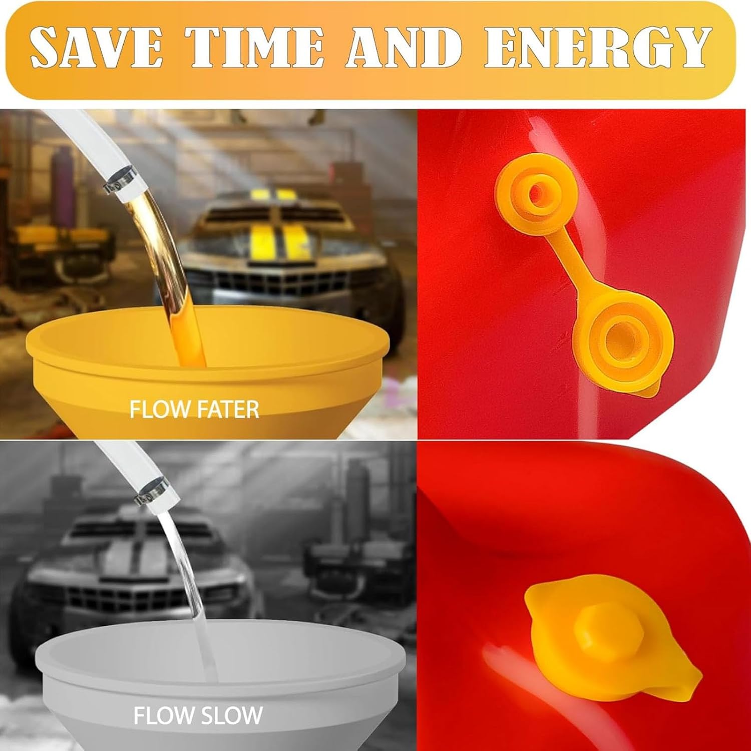 5Pcs Gas Can Vents for Plastic Gas Cans, Leak-Resistant Pour Nozzle Gasket Stopper For Plastic Fuel Jugs