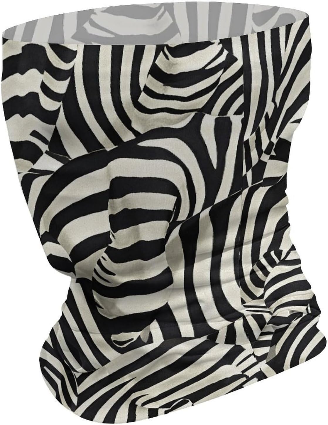 Black And White Stripes Neck Gaiter Windproof Breathable Face Mask Cover Bandana Cold Weather Gator Scarf Face Cover Winter Neck Warmer Gaiter Half Balaclava for Men Women