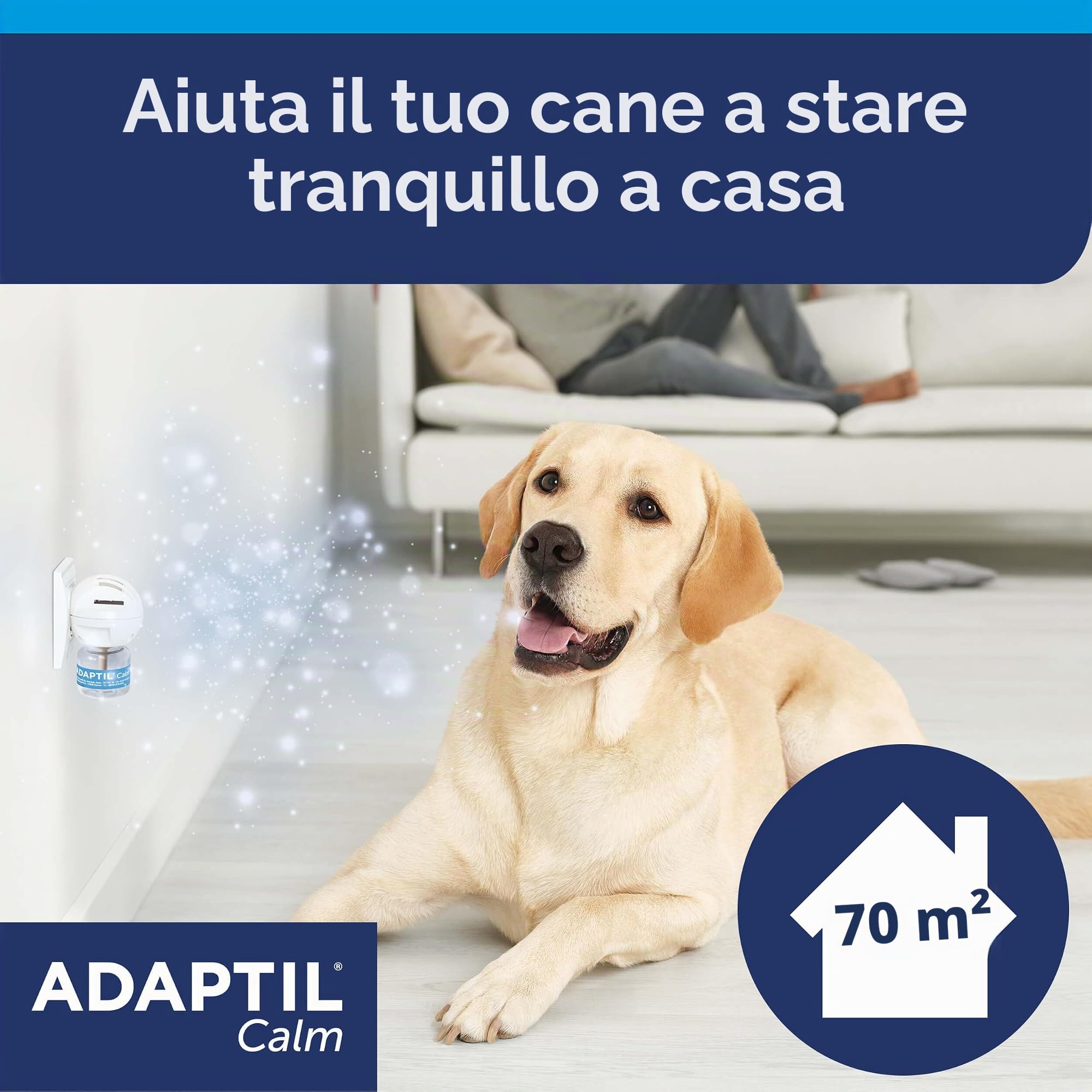 Adaptil Calm - Anti-Stress per i Cani - Home Alone, Paura, Forti rumori, Adozione - Diffusore + Ricarica 48ml