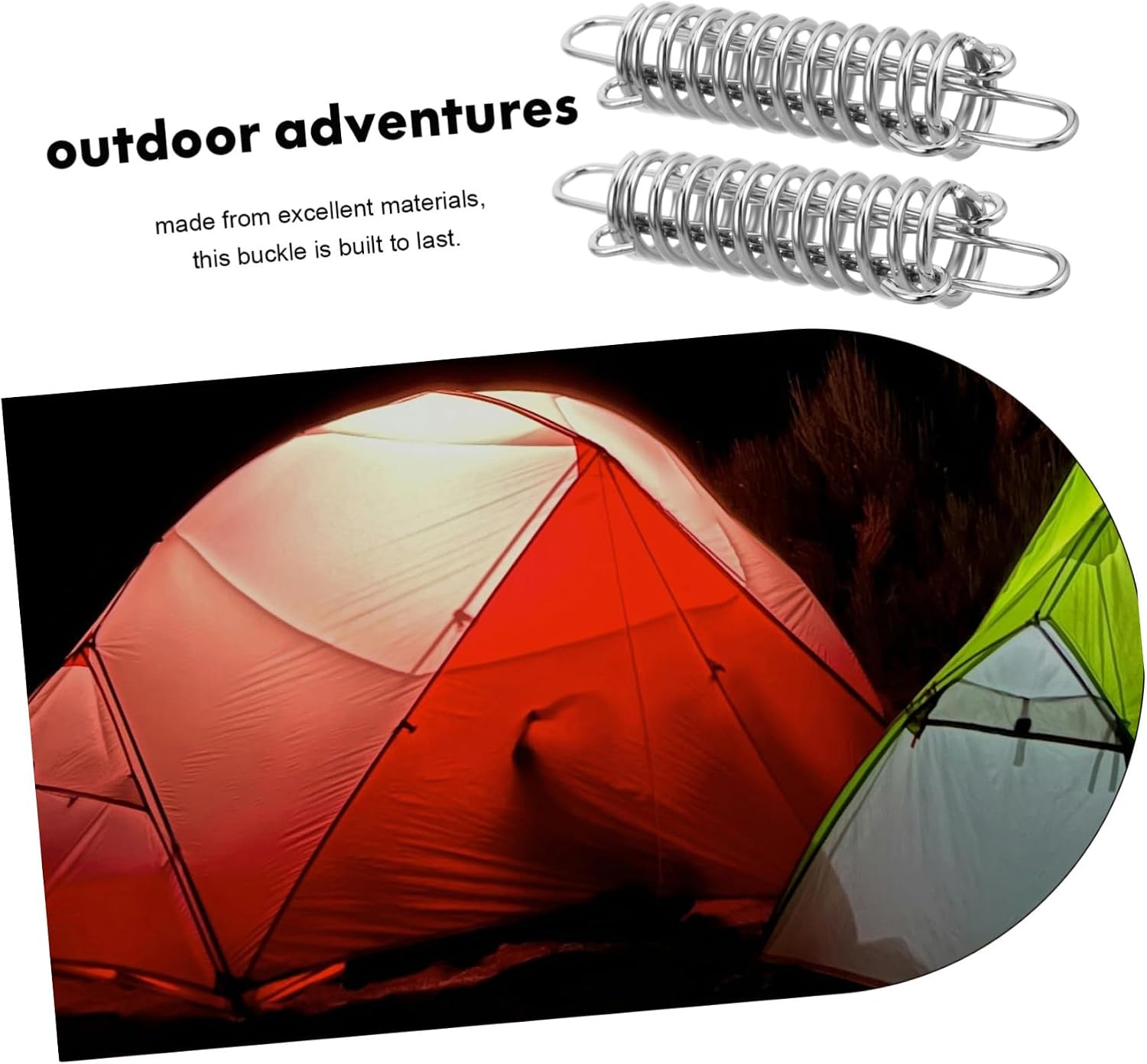 BESTonZON Quick Setup Windproof Awning Fixed Hook Buckle Spring Buckle Connection for Hiking