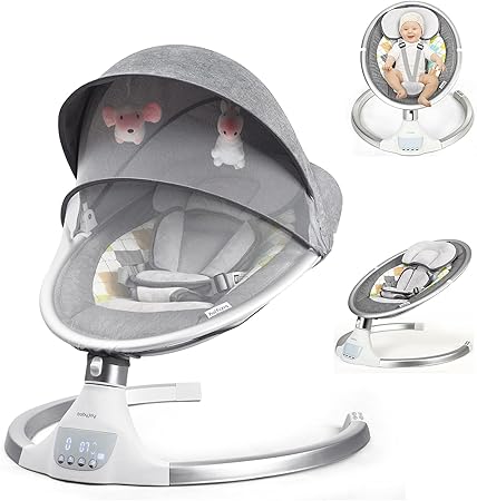 Relax4life Transat Bebe Electrique Avec 5 Amplitudes De Vibrations Balancelle Bebe Electrique Pour Bebe 0 6 Mois Avec Minuterie Telecommande Musique Gris Fonce Amazon Fr Bebe Et Puericulture