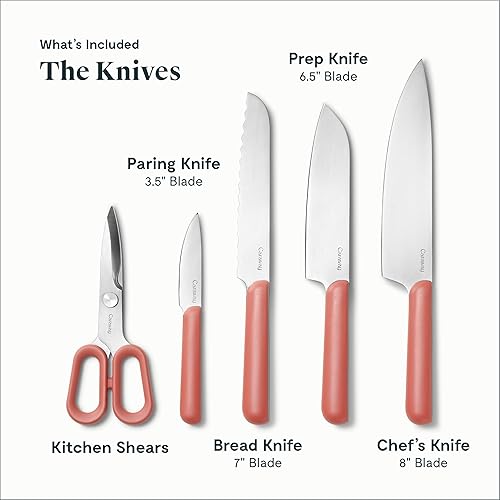 Miniatura 4 de Caraway Juego de utensilios de cocina de 14 piezas, cuchillos de cocina y utensilios de madera, fabricado con cuchillas de acero alemán de primera