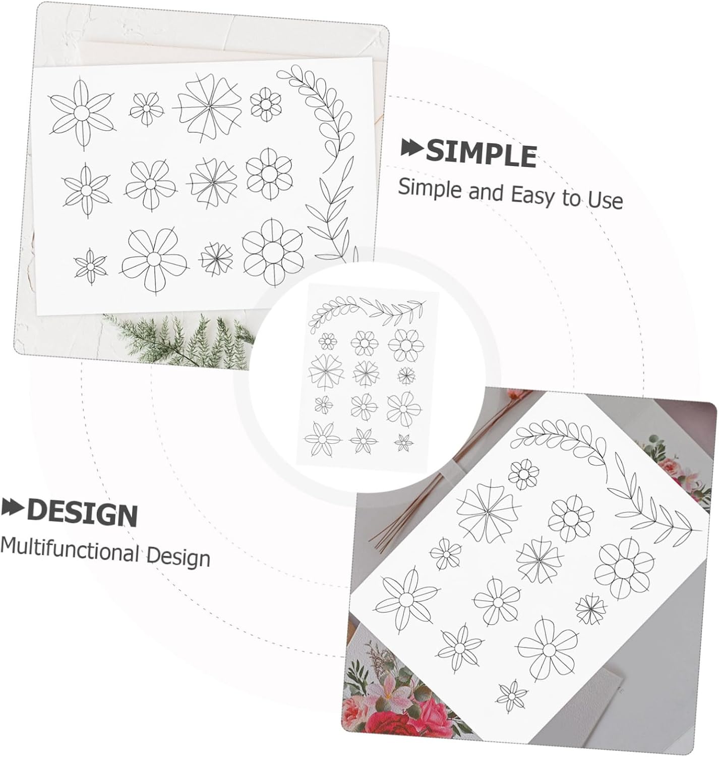 SEWOART 4pcs Quilling Positioning Paper Quilling Tool for Accurate Designs Essential Accessory for Crafting Reduces Waste and Errors Compatible Strips