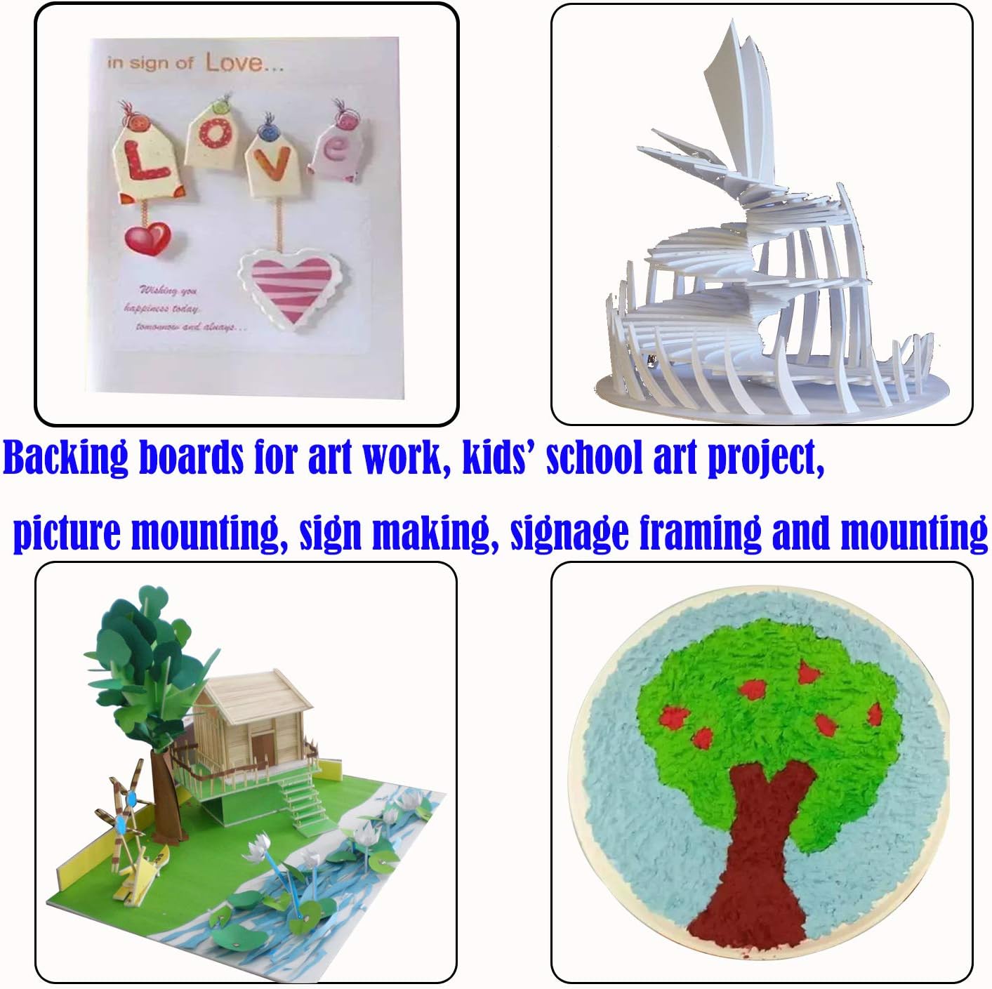 20Pack Foam Core Board, 8"x12" White Foam Board, 3/16" / 5MM Thick Foam Backing Board, Polystyrene Sheet Mat Board Center for Mounting Photographs and Artwork, 3-D Modeling, Signage, Poster Making : Office Products