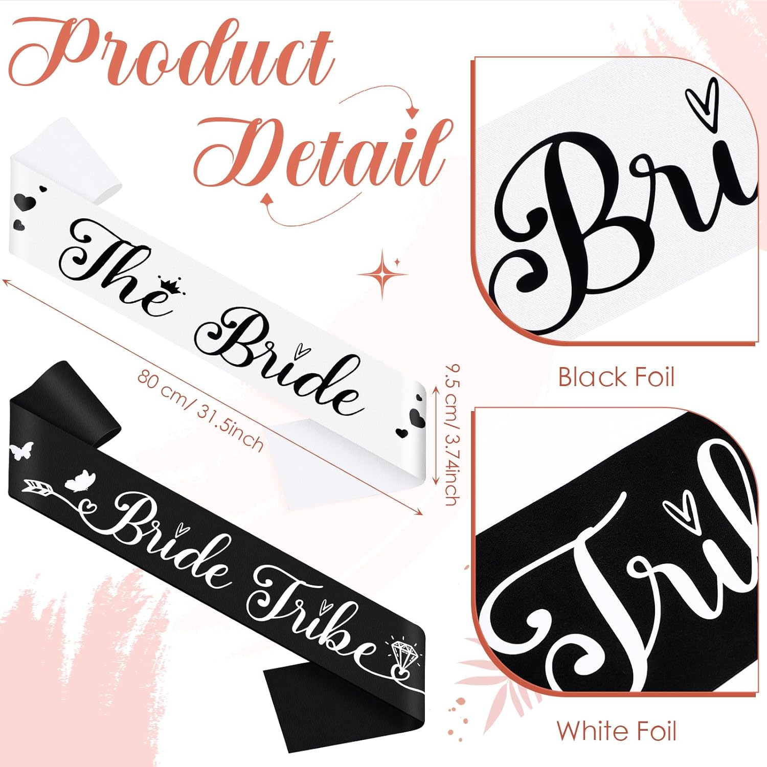 Newcotte 14 Pcs Bride Cowgirl Hat with Veil and Satin Sash Bachelorette Cowboy Hats Set for Wedding Party Bridal Shower Decor