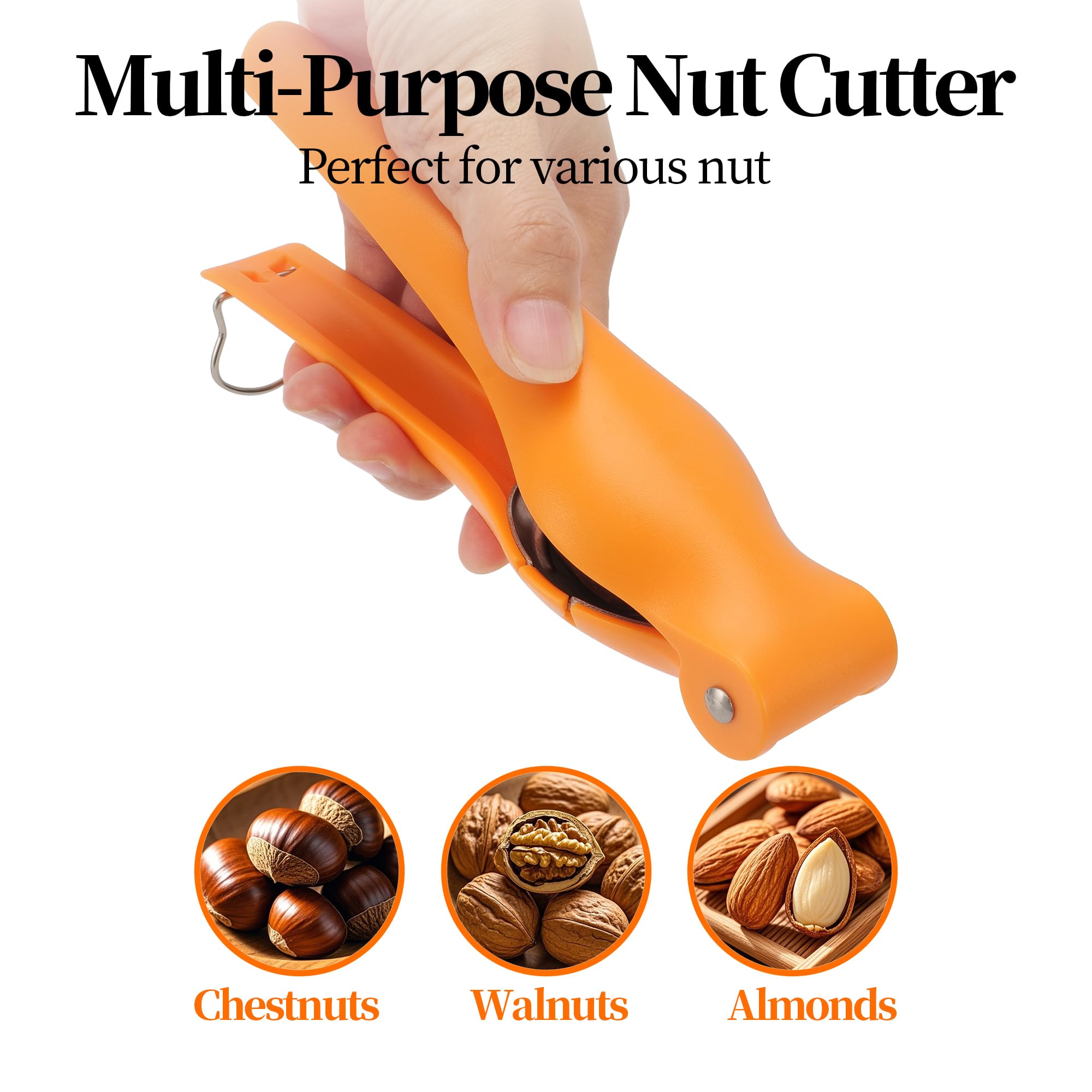 TJ POP Pelapatate per castagne, strumento durevole per tagliare castagne, clip portatile per castagne, nocciole, nocciole, nocciole, nocciole, nocciole, aprifrutta secca, utensile da cucina ergonomico