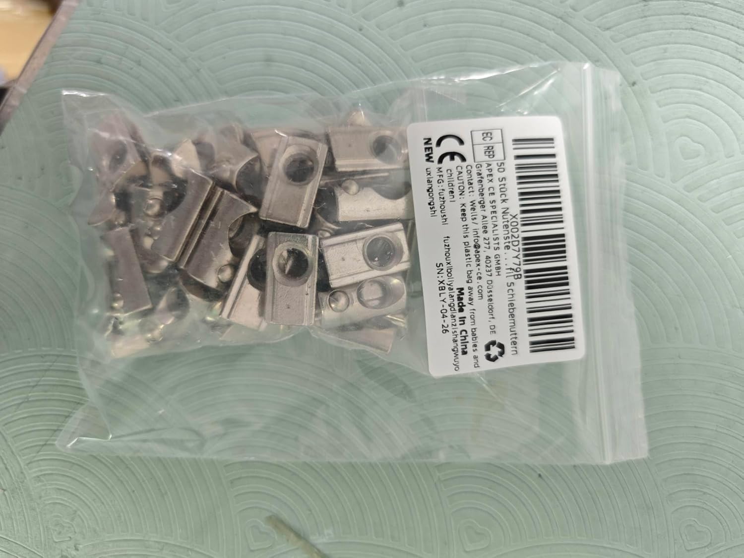 Pack of 50 T-Slot Nuts with Ball Slot 8, 30 Series T-Slot Nut M8 Aluminium Profile 30 x 30 Carbon Steel T Slot Nuts Set for Aluminium Profile Extrusion Slot