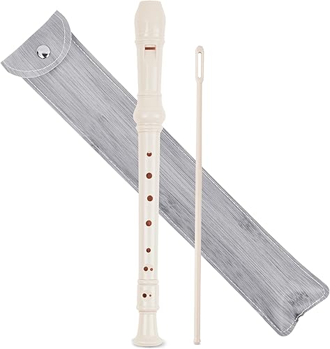 Miniatura 47 de Flauta para principiantes, niños y adultos, 8 agujeros, soprano, con varilla de limpieza y funda de cuero para estudiantes, entretenimiento en casa