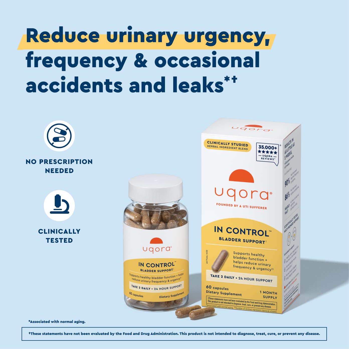 Uqora In Control, Daily Bladder Support, 60 Capsules — Amazon image 2