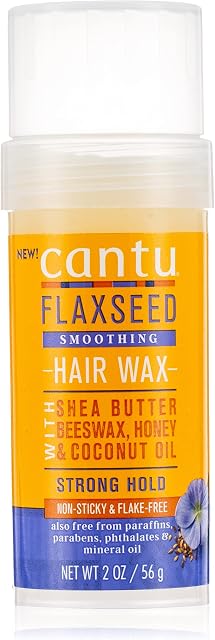 CANTU Flaxseed Smoothing Hair Wax with Shea butter beeswax, Honey & Coconut Oil (Strong Hold) 2oz 56 g (Pack of 1)