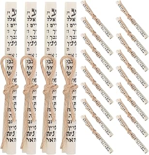 Lurrose 20pcs Mezuzah for Door: Kosher Mezuzah Scroll - Mini Hebrew Door Blessing Paper for Jewish Mitzvah Traditional Home Protection and Cultural Decor