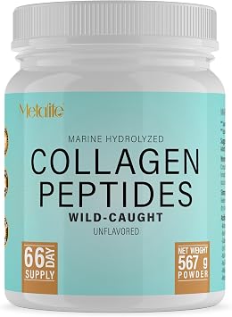 Marine Collagen Powder 20 Oz, 66 Servings, Hydrolyzed Collagen Peptides, Wild-Caught Fish, Unflavored, Made in Canada, Supports Joints, Skin, Hair & Nails, Premium Protein Supplement