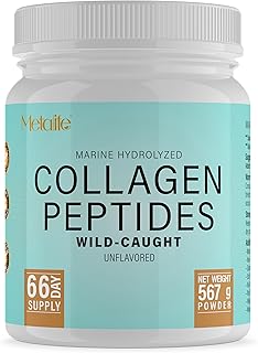 Marine Collagen Powder 20 Oz, 66 Servings, Hydrolyzed Collagen Peptides, Wild-Caught Fish, Unflavored, Made in Canada, Supports Joints, Skin, Hair & Nails, Premium Protein Supplement