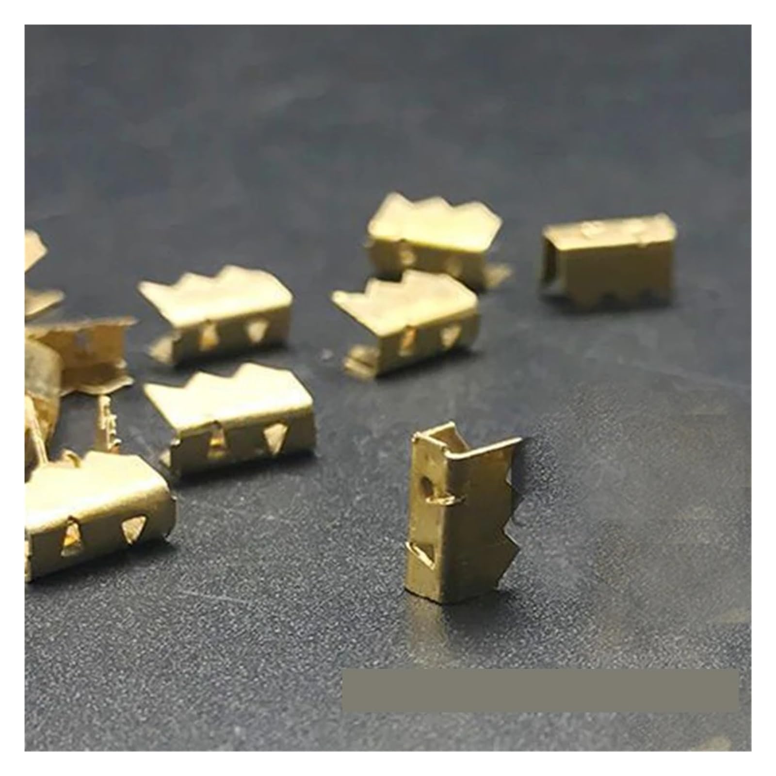 UYCUODLUY 100pcs/lot 451 DJ451 U-shaped Copper Terminal Tab Cold Inserts Connectors Cold Terminal Small Teeth Fascia Terminal,1.5-2.5mm2