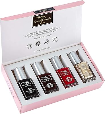 karma organic Beautiful Halal Nail Polish Set- Non-Toxic Nail Art, Vegan and Cruelty-Free Nail Paint