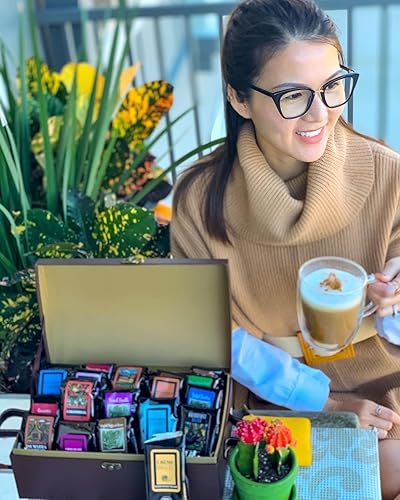 Miniatura 2 de Baúl de café de muestreadores, 20 bolsas de muestra (1.75 onzas), tostado ligero y medio, regalo de café gourmet