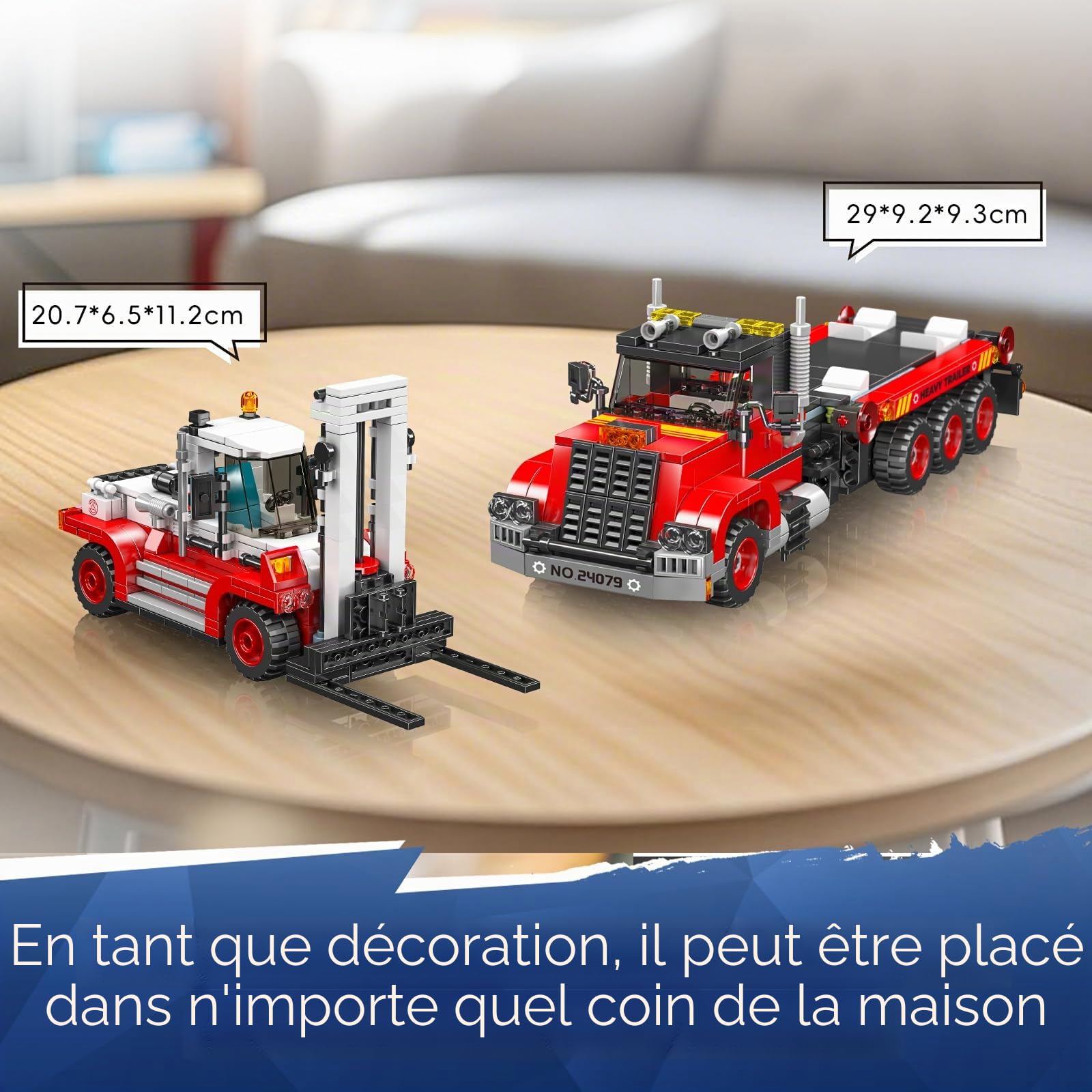 Mould King 24079 Chariot élévateur télécommandé technique 906 pièces Modèle de blocs de construction pour garçons et filles à partir de 8 ans (version statique)