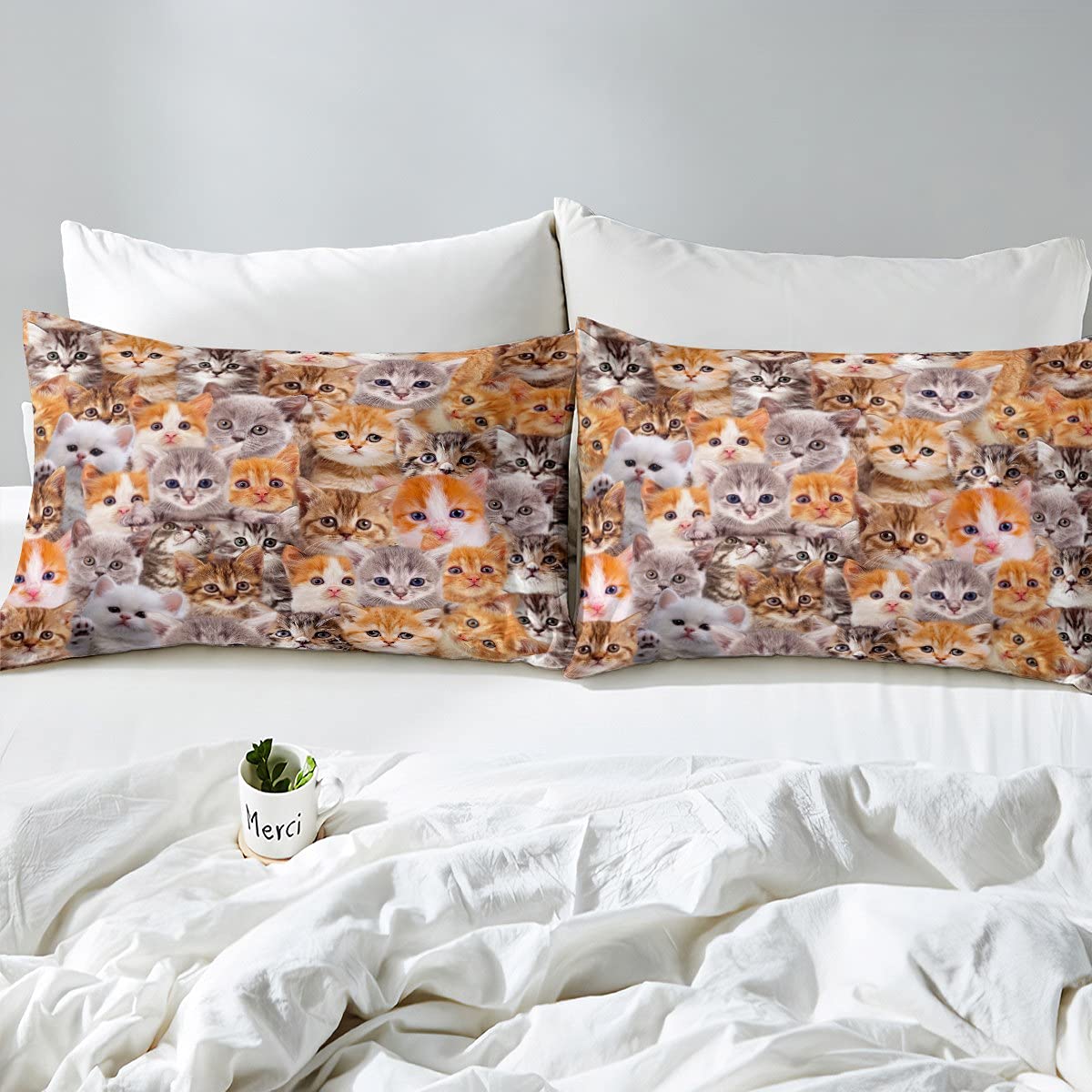 Lenzuola PETTI Con Gatti - Cotone E Microfibra, Made In Italy - Foto 11