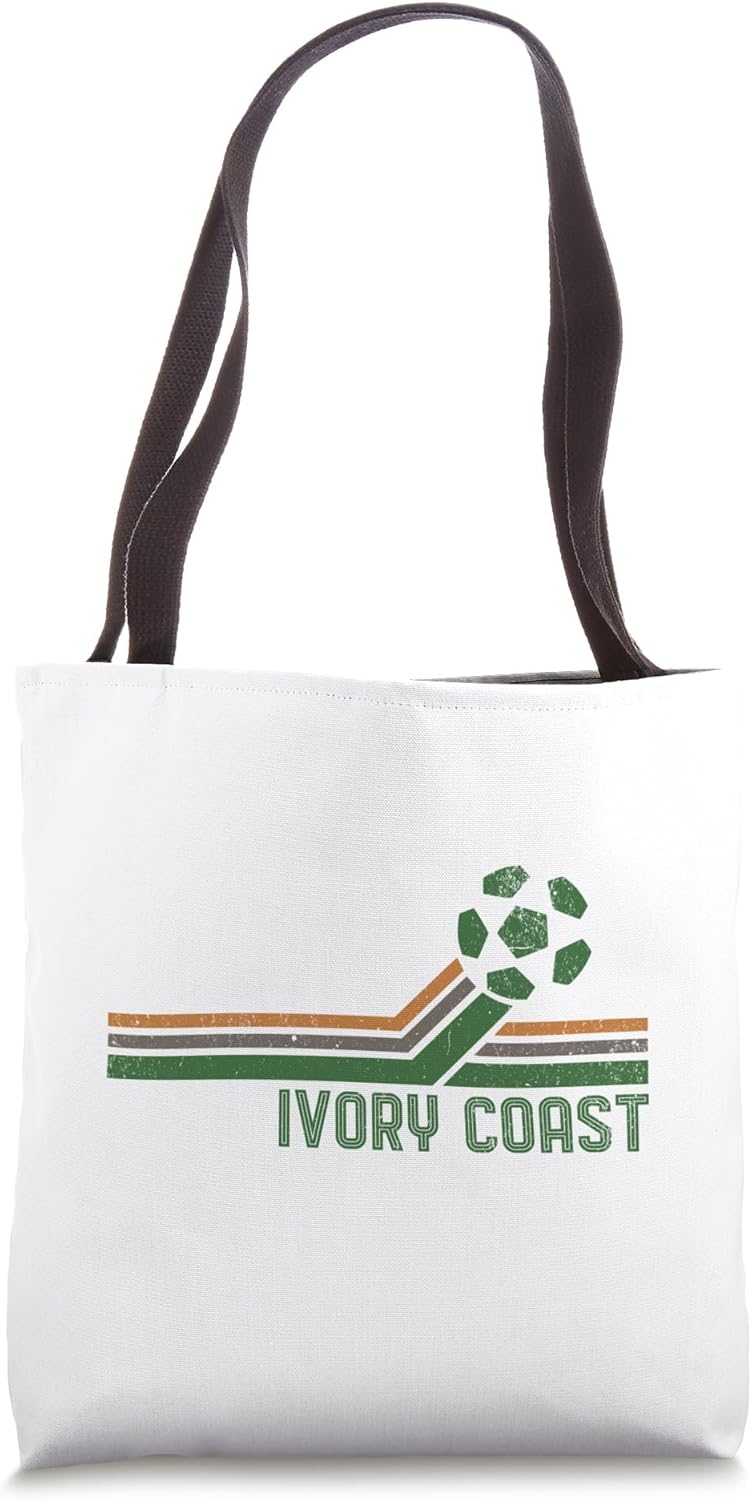 Ivory Coast Soccer 2026 Ivorian Fans Flag Retro Vintage Tote Bag