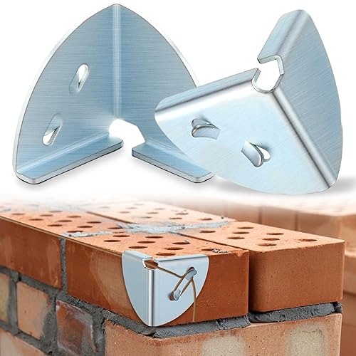 Zonon 2 Pcs 4-1/2 Builders Line Anchor Corner Brackets Masonry