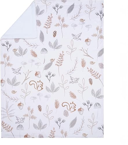 Vista 56 de Lambs & Ivy Manta de bebé botánica acuarela floral rosa polar bebé Botánico