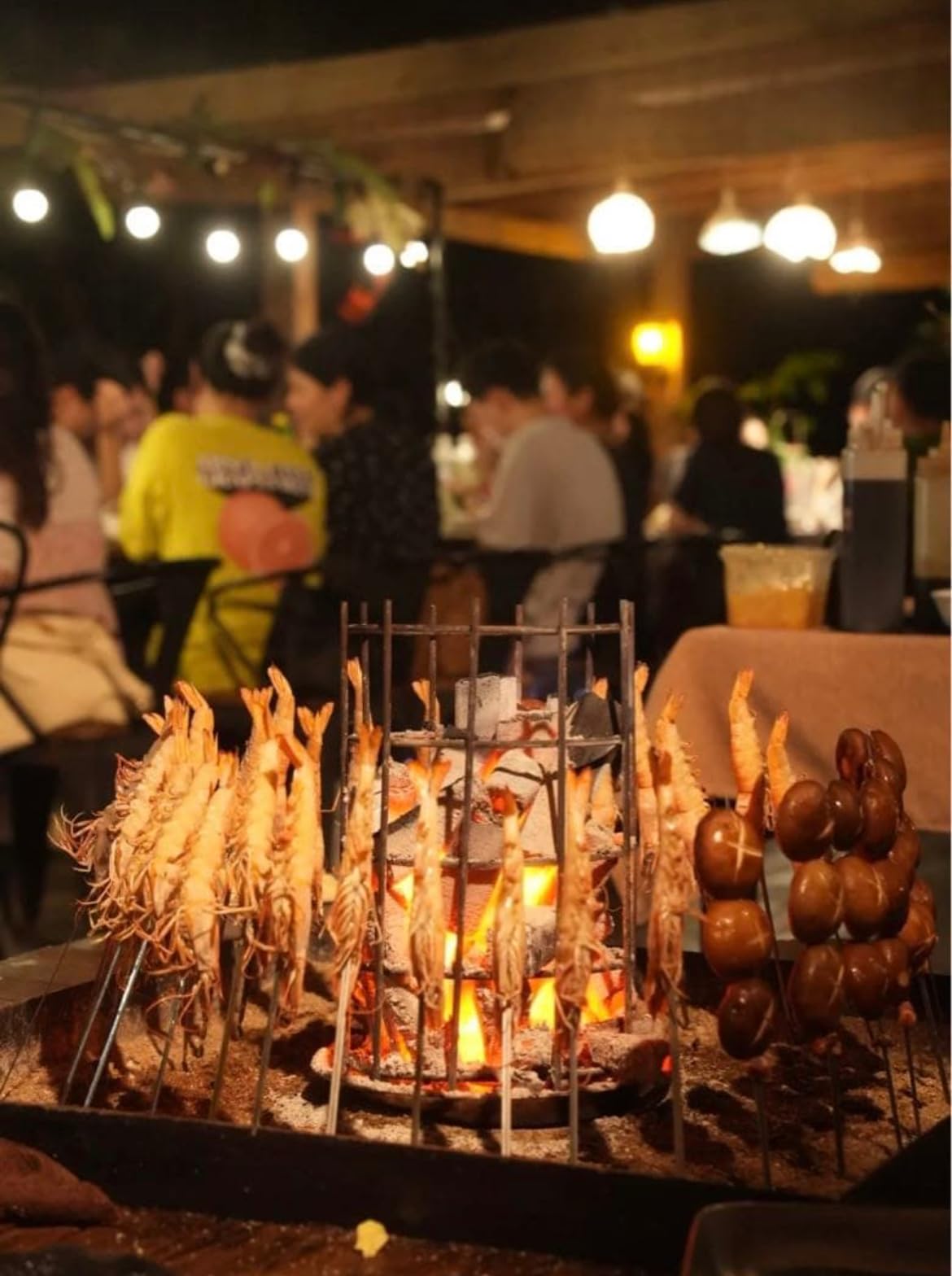 Amazon.co.jp: 原始焼きスタンド 炉端焼き 五徳 魚焼き 枠囲炉裏 火鉢