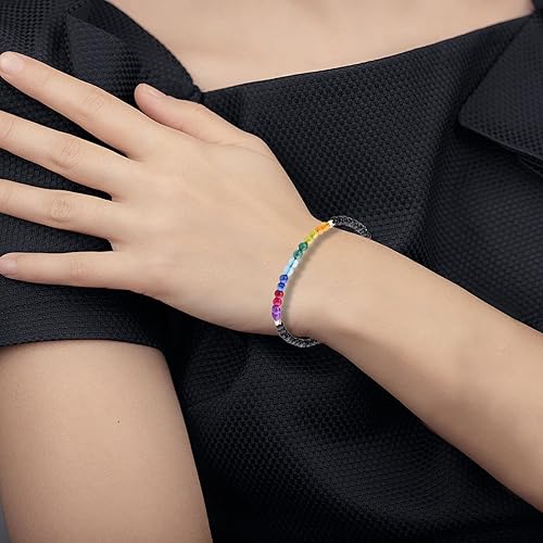 Miniatura 6 de Pulsera de cuentas bohemias para hombre para mujer, pulsera de cristal, pulsera ajustable con cuentas constelaciones, doce pulseras de hebra,