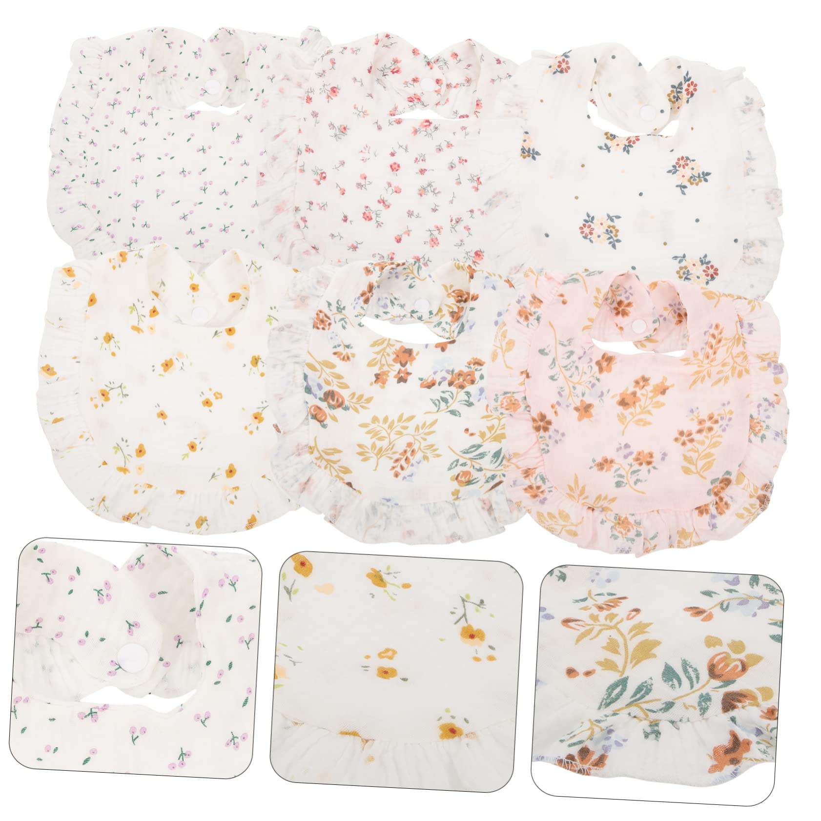 VICASKY 18stücke Teiliges Lätzchen Aus Baumwolle Wiederverwendbare Saugfähige Und Atmungsaktive Bibs Mit Rüschendesign Für Junge Mädchen Beim Und Zahnen Hautfreundlich Und Praktisch